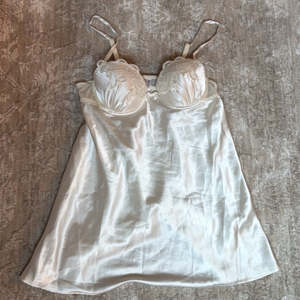 George Cream Satin Slip